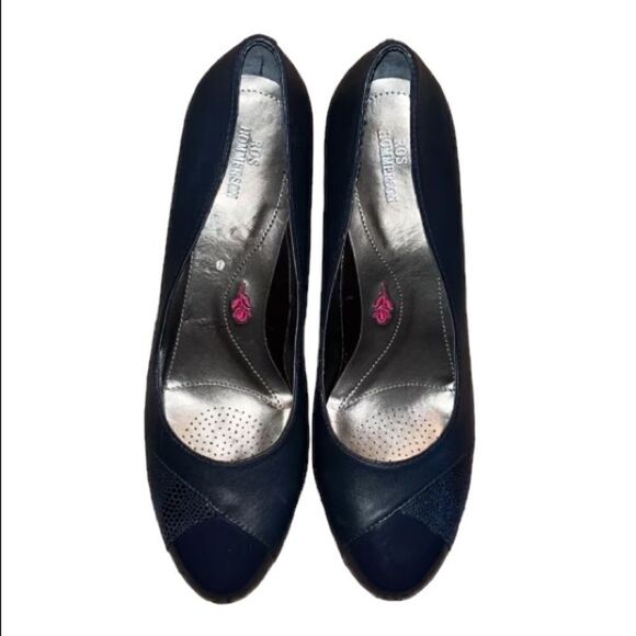 Ros Hommerson Navy Blue Leather Shoes Size 8.5 M - Picture 1 of 5